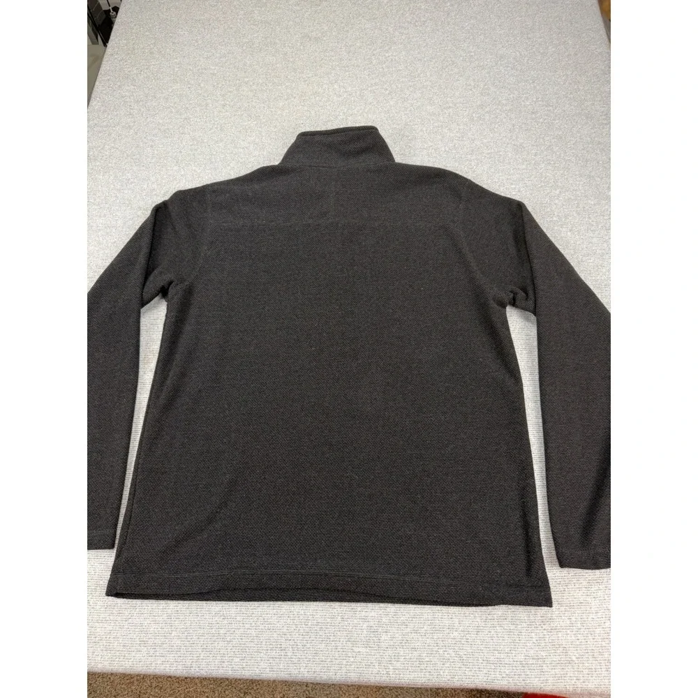 The North Face Mens Large Charcoal Grey Quarter Zip Fleece Pullover Sweater